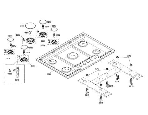 bosch gas cooktop parts